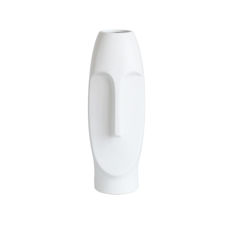 Nordic Ceramic Face Vase