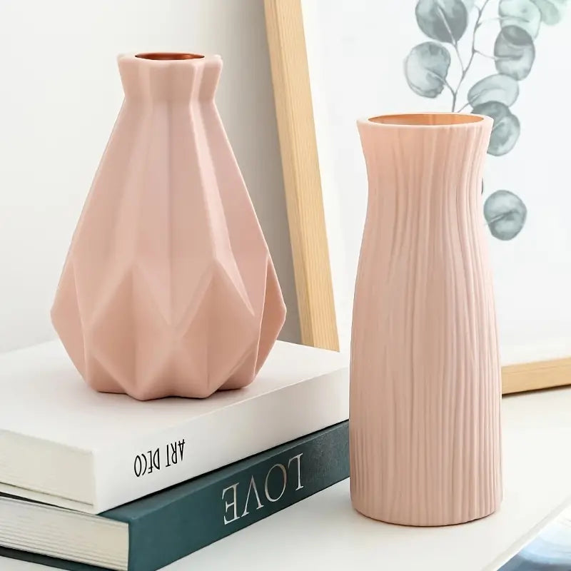 Modern Plastic Flower Vase for Home Decoration (1pc)