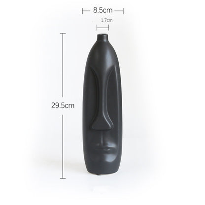 Nordic Ceramic Face Vase