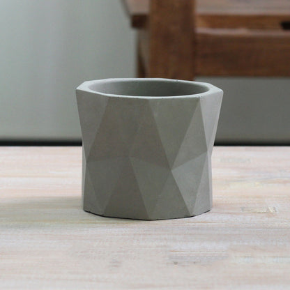 Diamond Pattern Cement Planter