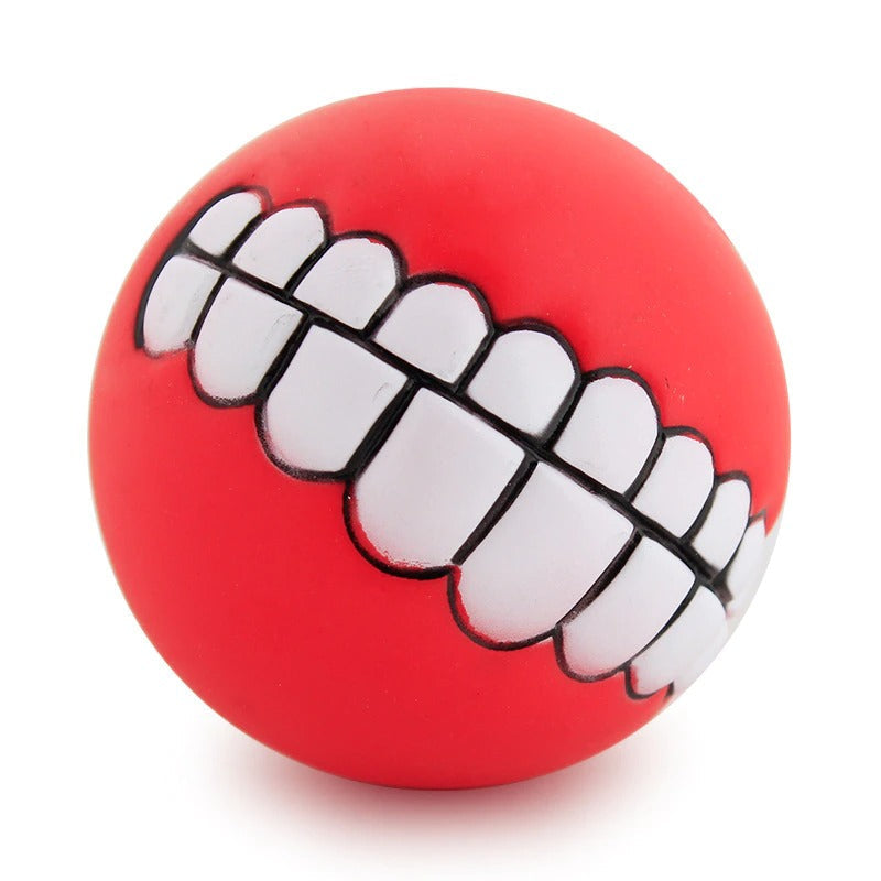 Squeaky Rubber Teeth Pet Toy