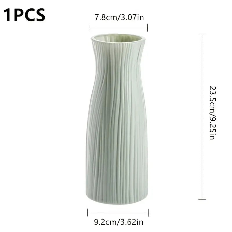Modern Plastic Flower Vase for Home Decoration (1pc)