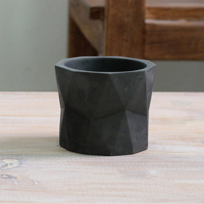 Diamond Pattern Cement Planter
