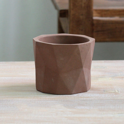 Diamond Pattern Cement Planter