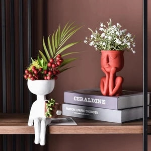 Nordic Style Portrait Art Planter for Home Decor