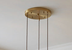 Modern Brass Flower Glass Pendant Light for Home Decor