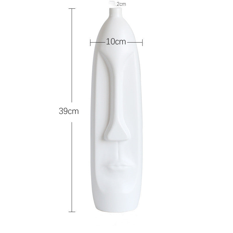 Nordic Ceramic Face Vase
