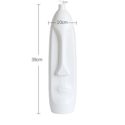 Nordic Ceramic Face Vase