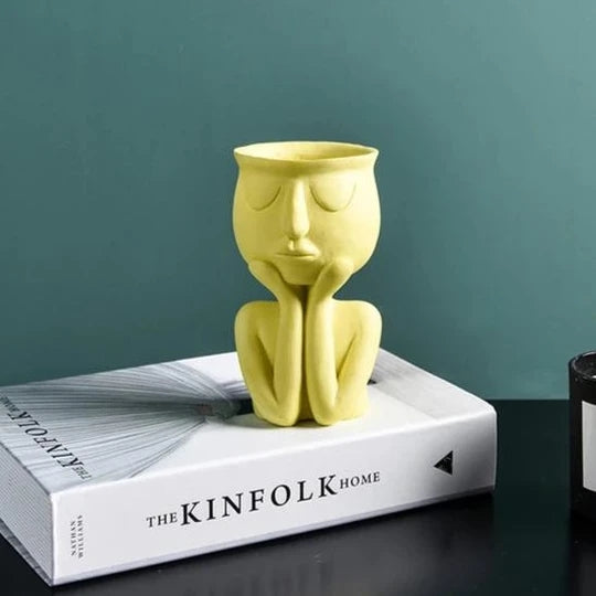 Nordic Style Portrait Art Planter for Home Decor