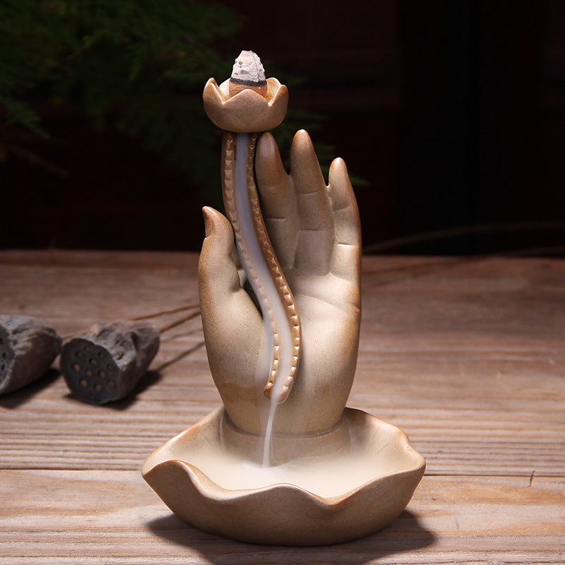 Buddha Hand Backflow Incense Burner